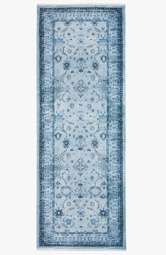 Dywan vintage Armand niebieski 80 cm x 215 cm   - Nowoczesne fasony do salonu i pokoju