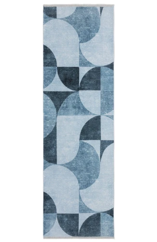 Dywan nowoczesny Dean niebieski 80 cm x 215 cm - Nowoczesne fasony do salonu i pokoju