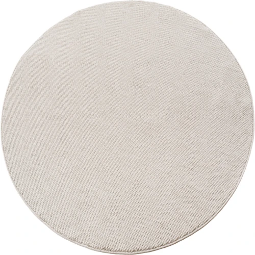 Dywan nowoczesny Helix jednobarwny kremowy 160 cm x 160 cm koło  - Nowoczesne fasony do salonu i pokoju