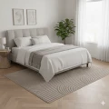 dywan-nowoczesny-3d-helix-jednobarwny-bezowy-aranzacja-w-sypialni-z-jasnym-lozkiem-na-jasnej-podlodze-z-duzym-oknem-w-tle.png