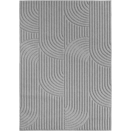 Dywan nowoczesny 3D Helix Geometria szary 140 cm x 200 cm - Nowoczesne fasony do salonu i pokoju