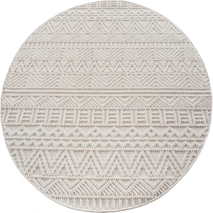 Dywan nowoczesny 3D Helix boho kremowy 120 cm x 120 cm koło 