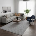 dywan-nowoczesny-3d-helix-boho-szary-aranzacja-w-salonie-z-biala-sofa-na-ciemnej-podlodze-fotelem-i-stolikiem-kawowym-w-tle-duze-okno.jpg
