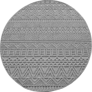 Dywan nowoczesny 3D Helix boho szary 80 cm x 80 cm koło