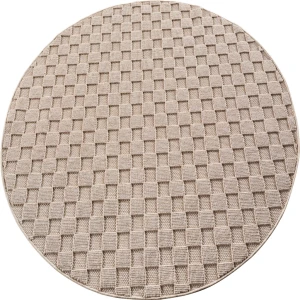 Dywan nowoczesny 3D Helix beżowy 120 cm x 120 cm koło
