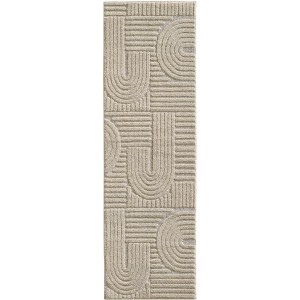 Dywan nowoczesny Art 3D bezowy 80 cm x 250 cm 