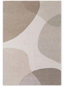 Dywan wełniany premium Ted Baker Hackney beżowo-szary nowoczesny wzór 120 cm x 170 cm