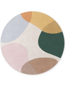 Dywan wełniany premium Ted Baker Hackney kolorowy designerski nowoczesny wzór koło 200 cm x 200 cm