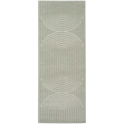 Dywan uniwersalny Nova 3D oliwkowy 80 cm x 250 cm  - Nowoczesne fasony do salonu i pokoju