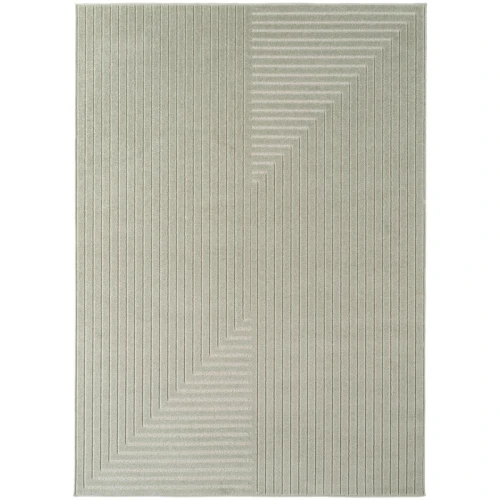 Dywan uniwersalny Nova 3D Geometria oliwkowy 140 cm x 200 cm - Nowoczesne fasony do salonu i pokoju