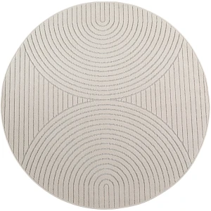 Dywan uniwersalny Nova 3D kremowy koło 80 cm x 80 cm