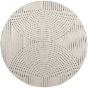 Dywan uniwersalny Nova 3D kremowy koło 200 cm x 200 cm