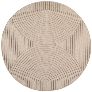 Dywan uniwersalny Nova 3D beżowy koło 80 cm x 80 cm