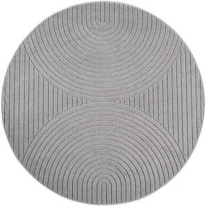 Dywan uniwersalny Nova 3D szary koło 120 cm x 120 cm