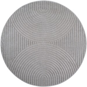Dywan uniwersalny Nova 3D szary koło 160 cm x 160 cm