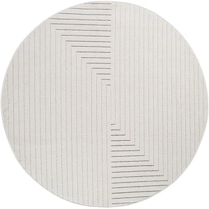 Dywan uniwersalny Nova 3D Geometria kremowy koło 80 cm x 80 cm
