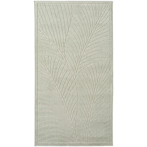 Dywan uniwersalny Nova 3D Motyw Roślinny oliwkowy 80 cm x 250 cm - Nowoczesne fasony do salonu i pokoju