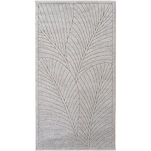 Dywan uniwersalny Nova 3D Motyw Roślinny szary 80 cm x 250 cm
