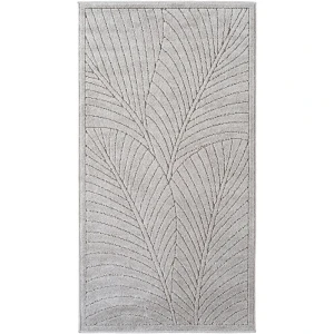 Dywan uniwersalny Nova 3D Motyw Roślinny szary 80 cm x 250 cm