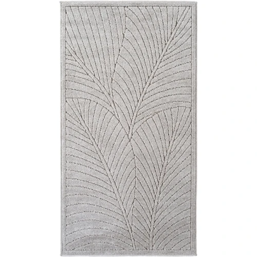 Dywan uniwersalny Nova 3D Motyw Roślinny szary 80 cm x 250 cm - Nowoczesne fasony do salonu i pokoju