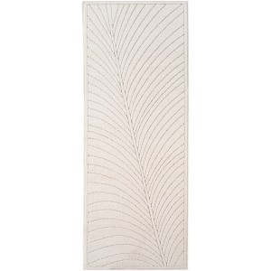 Dywan uniwersalny Nova 3D Liść kremowy 80 cm x 250 cm