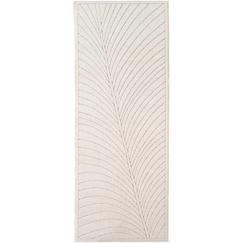 Dywan uniwersalny Nova 3D Liść kremowy 80 cm x 250 cm - Nowoczesne fasony do salonu i pokoju
