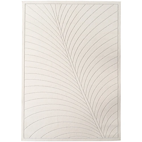 Dywan uniwersalny Nova 3D Liść kremowy 280 cm x 370 cm - Nowoczesne fasony do salonu i pokoju