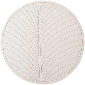 Dywan uniwersalny Nova 3D Liść kremowy koło 80 cm x 80 cm