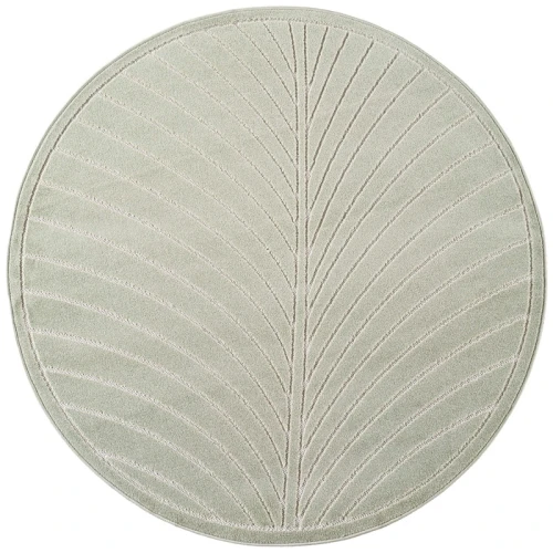 Dywan uniwersalny Nova 3D Liść oliwkowy koło 120 cm x 120 cm - Nowoczesne fasony do salonu i pokoju