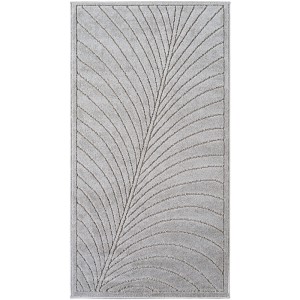 Dywan uniwersalny Nova 3D Liść szary 80 cm x 250 cm