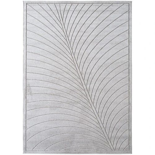 Dywan uniwersalny Nova 3D Liść szary 200 cm x 290 cm - Nowoczesne fasony do salonu i pokoju