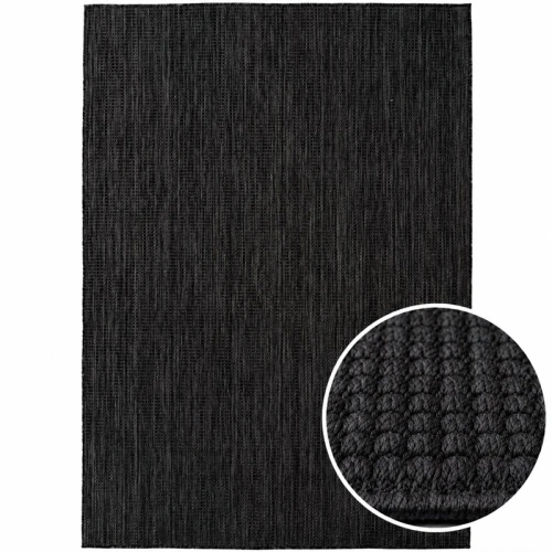 Dywan uniwersalny MIRA Czarny 160 cm x 220 cm - Nowoczesne fasony do salonu i pokoju