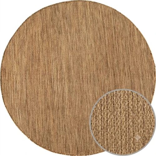 Dywan uniwersalny MIRA Brązowy koło 80 cm x 80 cm - Nowoczesne fasony do salonu i pokoju