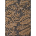 Nowoczesny-Dywan-MIRA-1451-Black-Czarno-Brązowy-Liście-Palmy-Wewnętrzno-Zewnętrzny-rzut.jpg