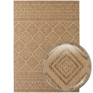 Dywan uniwersalny MIRA Romby Beżowo Brązowe 60 cm x 100 cm