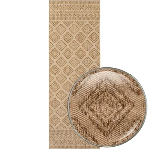Dywan uniwersalny MIRA Romby Beżowo Brązowe 80 cm x 250 cm