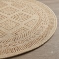 Nowoczesny-Dywan-MIRA-1452-Romby-Beige-Beżowo-Brązowy-Koło-Okrągły-Wewnętrzno-Zewnętrzny-obszycie-zbliżenie.jpg