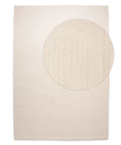 Dywan 100 % bawełna Zaran Organic Ecru 300 cm x 400 cm - Nowoczesne fasony do salonu i pokoju
