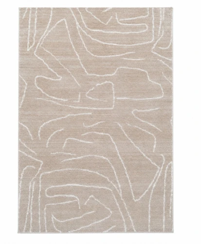 Dywan nowoczesny Fancy beżowy 120 cm x 170 cm 100% poliester - Nowoczesne fasony do salonu i pokoju