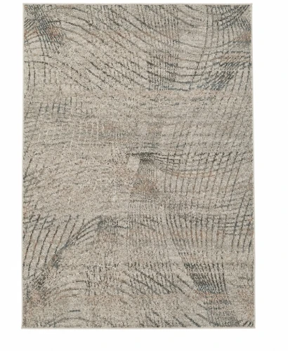 Dywan nowoczesny Fancy Strukturalny Beżowo-Szary 120 cm x 170 cm 100% poliester - Nowoczesne fasony do salonu i pokoju