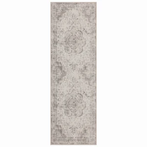 Dywan vintage INKA Medalion z Efektem Postarzenia Beżowy 80 cm x 250 cm 