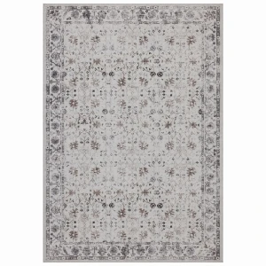Dywan vintage INKA Floral z Efektem Postarzenia Kremowy 140 cm x 200 cm