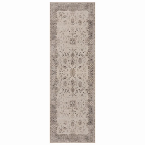 Dywan vintage INKA Arabeska z Efektem Postarzenia Beżowy 80 cm x 250 cm - Nowoczesne fasony do salonu i pokoju
