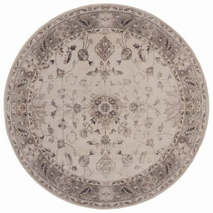 Dywan vintage INKA Arabeska z Efektem Postarzenia Beżowy koło 200 cm x 200 cm