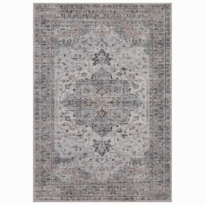 Dywan vintage INKA Klasyczny Medalion z Efektem Postarzenia Beżowo-Szary 120 cm x 170 cm
