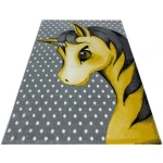 Dywan dziecięcy Kids Jednorożec żółty 160 cm x 230 cm