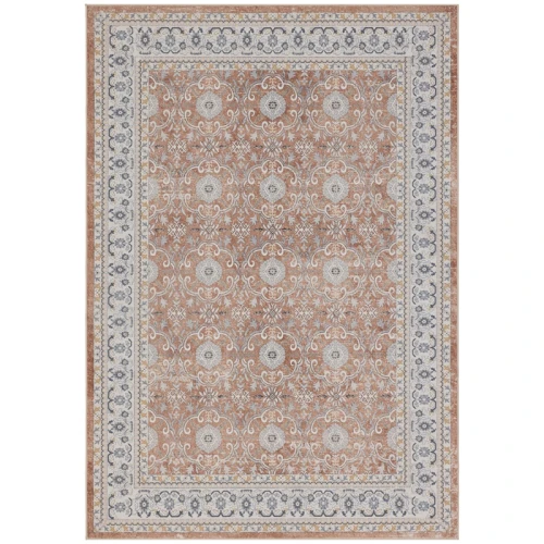 Dywan vintage INKA Ornament z Efektem Postarzenia Terakota 200 cm x 290 cm - Nowoczesne fasony do salonu i pokoju