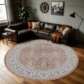 Dywan-vintage-INKA1145+TEREA-Ornament-z-Efektem-Postarzenia-Terakota-koło-aranżacja.jpg