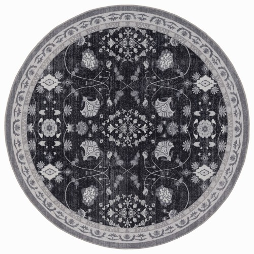 Dywan-vintage-INKA1146-Floral--z-Efektem-Postarzenia-Czarny-koło-rzut-na-białym-tle.jpg
