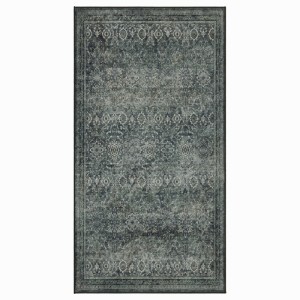 Dywan vintage INKA Oriental z Efektem Postarzenia Zielony 80 cm x 150 cm